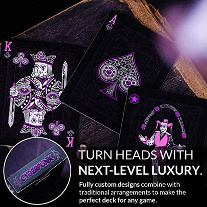 Cyberpunk Purple Playing Cards - color: Purple