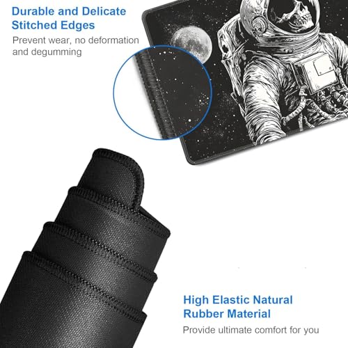 for MTG Game Playmat - 24 x 14 inches with Dices and Storage Bags, Non-Slip Base for TCG and Board Game Card Mats, Trading Card Games Mat, Space Skeleton Astronaut Pattern Collectible Card Playmats - color: Jv-playmat-p7-1-h229