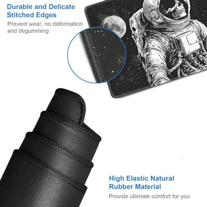for MTG Game Playmat - 24 x 14 inches with Dices and Storage Bags, Non-Slip Base for TCG and Board Game Card Mats, Trading Card Games Mat, Space Skeleton Astronaut Pattern Collectible Card Playmats - color: Jv-playmat-p7-1-h229