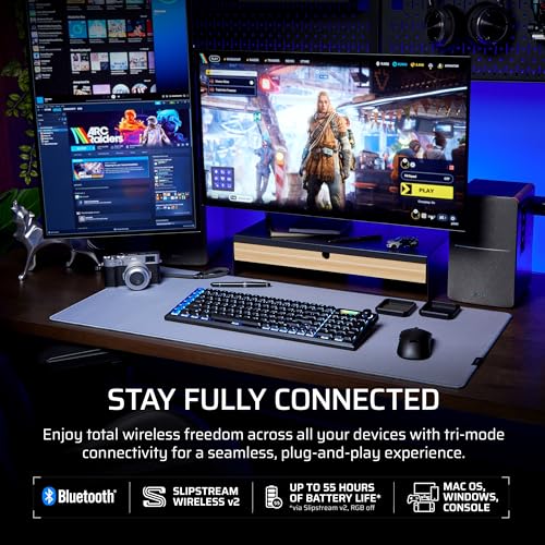 Corsair Vanguard AIR 99 Wireless RGB Gaming Keyboard – US QWERTY – Black | 99% Layout, Low-Profile, Optical-Mechanical, OPX Switches, 8000Hz, Stream Deck Integration, Flashtap SOCD - color: Black