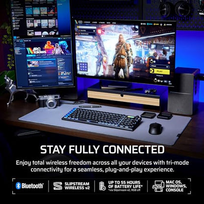 Corsair Vanguard AIR 99 Wireless RGB Gaming Keyboard – US QWERTY – Black | 99% Layout, Low-Profile, Optical-Mechanical, OPX Switches, 8000Hz, Stream Deck Integration, Flashtap SOCD - color: Black