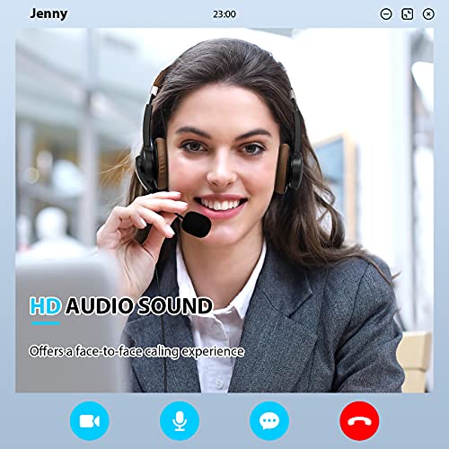 Arama USB Headset with Mic for PC, USB-C/A & 3.5mm Jack | Noise-canceling mic, Plug-and-play,Comfortable lightweight design, Stereo sound，Wide compatibility with pc/phones/tablets