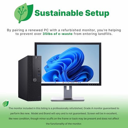 Dell Optiplex Computer PC w/RGB Lighting | Windows 11 Pro | Ultra Fast Intel i5-8500 | 16GB RAM 1TB SSD | Renewed 22" LCD | Home or Office Computer | 5G WiFi + BT (Renewed) - style: Office Entry Bundle