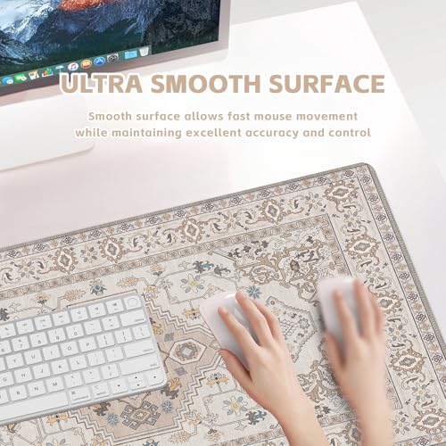 Baziabbo Desk Mat,XXL Extended Large Mouse Pad,Gaming Mousepad with Stitched Edge,Non-Slip Rubber Base Keyboard Desk Pad for Home Office Study Game - color: Retro
