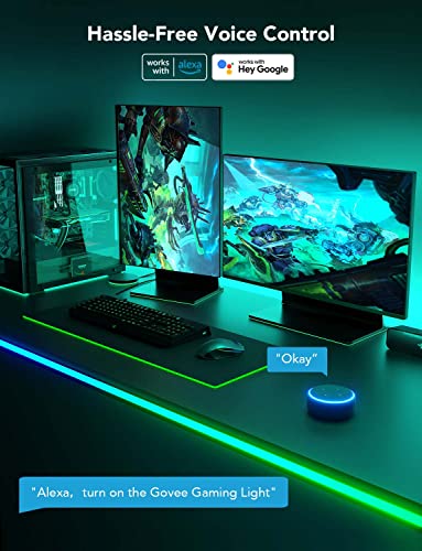 Govee RGBIC LED Neon Rope Lights, 10ft Gaming Lights for Gaming Desks | LED Strip Lights Syncing with Razer Chroma, Support Cutting, Smart App Control, Music Sync, Adapter (Only 2.4G Wi-Fi) - size: 10ft
