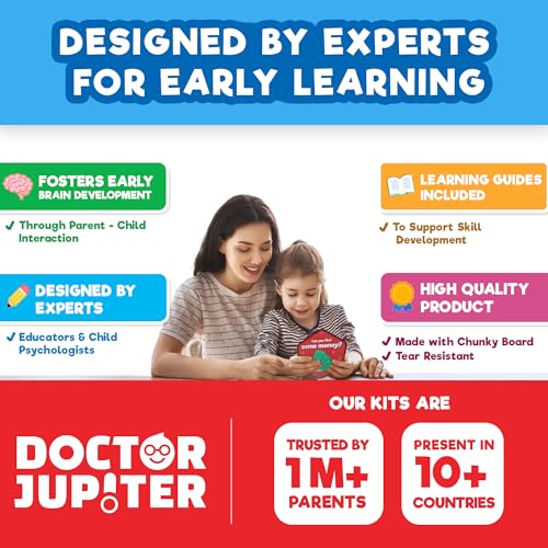Doctor Jupiter My First Box of Games for Ages 2-4 | Set of Monster Munch, Scavenger Hunt Sight Word Board Games | Montessori Educational Toys, Learning Activites - style: My First Box of Games: 2+