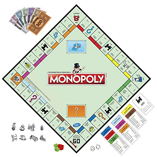 Monopoly Game, Family Board Games for 2 to 6 Players & Kids Ages 8 and Up, Includes 8 Tokens (Token Vote Edition) - size: 10.51 inches x 15.75 inches x 0.1 inches