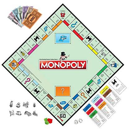 Monopoly Game, Family Board Games for 2 to 6 Players & Kids Ages 8 and Up, Includes 8 Tokens (Token Vote Edition) - size: 10.51 inches x 15.75 inches x 0.1 inches