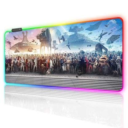 XXL Large Gaming RGB Mouse Pad The Chosen One Custom Desk Pad,Mousepad with Anti-Slip Rubber Base,Stitched Frame Mouse Mat,Portable Desk Mat for Computer Keyboard Mice Laptop & PC,31.5X15.7 Inch - color: Pattern(rgb1)