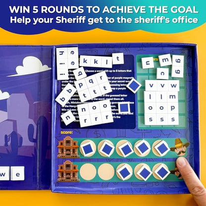 Magnetic Puzzles for Toddlers 3-5 - Kids Travel Toys for Boys and Girls | Magnet Hangman Game Kids Ages 4-8 - Travel, Road Trip, Plane, Car Ride - Magnetic Toddler Travel Toys - color: Hangman