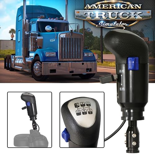 XSLOER USB Truck Simulator Shifter - Gearshifter Knob for ATS ETS2 PC Racing shifter For THRUSTMASTER TH8A and Logitech G29 G27 G25 G920 H Gearshift USB shifter Knob