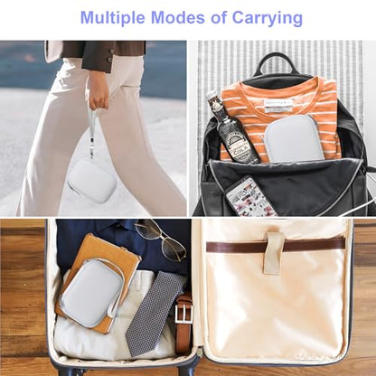 Canboc Hard Case for KODAK PIXPRO FZ55/ FZ45/ FZ43/ FZ53 16MP Digital Camera, Vlogging Camera Bag, Zipper Mesh Pocket fit Cable, SD Card, White (Case Only) - color: T-White