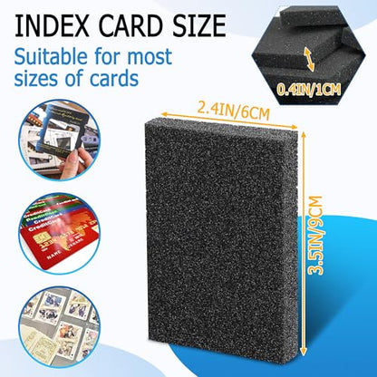 100PCS Foam Card Dividers Anti Extrusion Trading Card Dividers Multifunctional Card Dividers for Storage Boxes Foam Block for Sport Game Idol Card Crafts