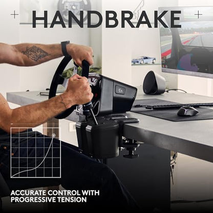 Logitech G RS Sim Racing Shifter & Handbrake (With Mode Switching) | Easy mode switching, height-adjustable handle, for RS & PRO Series, compatible with PlayStation, Xbox, & PC sim racing units - style: RS Series