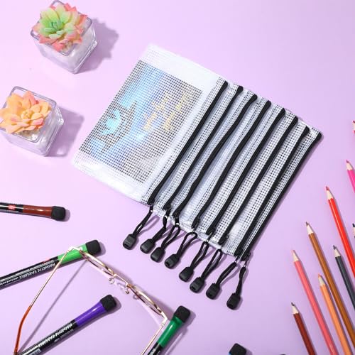 Jetec 32 Pcs Mesh Zipper Bags Bikini Organizer,Black,7.5 x 5 Inch - color: Black, size: 7.5 x 5 Inch