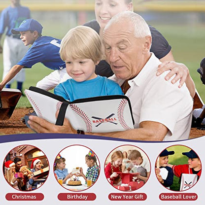 Baseball Card Binder, 440-Pocket Trading Card Holder with Sleeves | Store 440 Baseball Cards, 55 Double-Sided Sleeves, Zippered Protection, Fits Topps Cards, Gift for Collectors - size: 440 Pockets