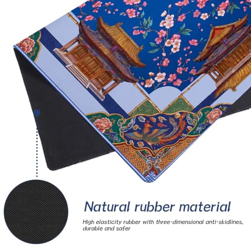 Drydiet Mahjong Mat for Table 31.5 x 31.5 Inch American Mahjong Mat with Carrying Bag, Non-Slip Noise Reduction Table Item for Family Poker Domino Board Game Night & Party Use(Liberty) - style: Liberty