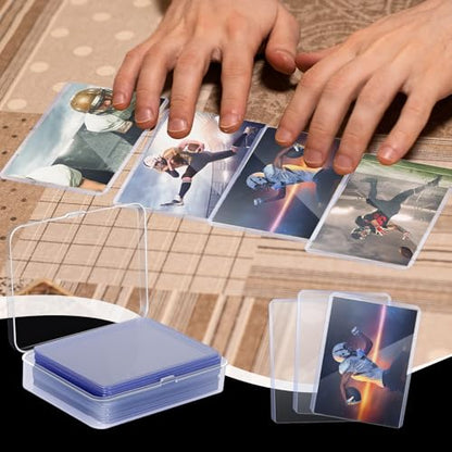 16 Pcs Toploader Storage Box for 3" x 4" 35pt Rigid Card, Trading Card Storage Box Holds 15 Baseball Card Case for Game Cards Storage ﻿ (16)