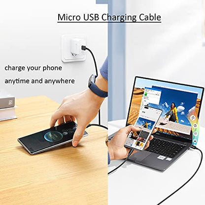 Pocxwa USB-A to Micro Charging Cable, 3.3ft USB 2.0 Charger Cord 2-Pack | Compatible with PS4 Controller, Fire TV Stick, Xbox One S/X, Samsung LG Sony Moto Nokia Old Android Phone & Tablets - size: 3.3Ft, style: 2-Pack