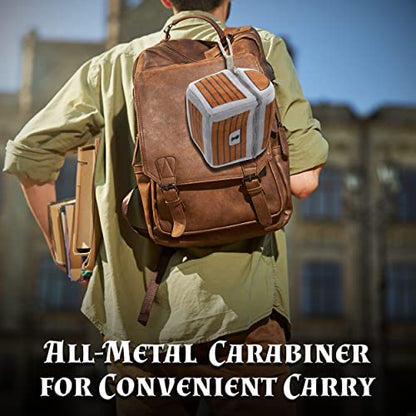 CASEMATIX Mimic Dice Chest and DND Dice Case with 7 Included RPG Dice - 6.5" Mimic Chest Bag with Zipper and Carabiner, Holds 150 Polyhedral Pieces - style: Chest