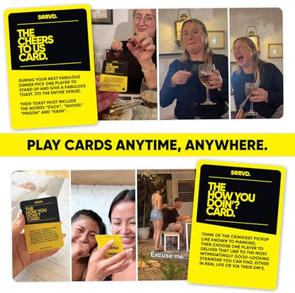 Hasbro SERVD Friends Edition Party Game – Hilarious Real-Life Card Game for Adults – Inject Fun and Strategy into Time with Friends – 2-10 Players – Ages 17+ - style: Friends
