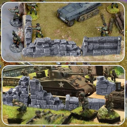 Warmtree Stone Wall Ruins for Terrain Sets Diorama Supplies | Miniature Terrain Building Tabletop Accessories Train Landscape Railroad Scenery Military Layout Model WarGaming Terrain