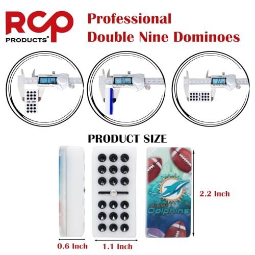 Dominos Set for Adults – Professional Double 9 Cuban Dominoes Set, Classic Travel Board Game with Wood Case Juegos de Mesa (Dolphin) - color: Dolphin