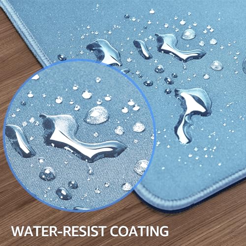 KTRIO Large Gaming Mouse Pad, Desk Mat, 31.5 x 15.7 in, Ice Blue, XXL | Smooth Micro-Weave Surface, Artistic Pattern Design, Non-Slip Rubber Base, Durable Stitched Edges, Office & Home Use - color: Ice Blue, size: 31.5l X 15.7w Inches