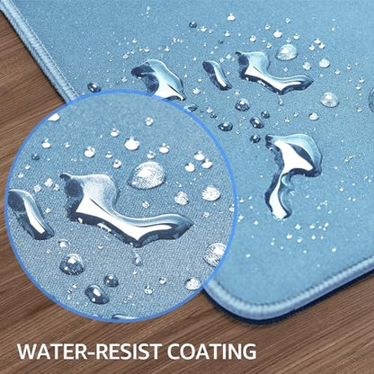 KTRIO Large Gaming Mouse Pad, Desk Mat, 31.5 x 15.7 in, Ice Blue, XXL | Smooth Micro-Weave Surface, Artistic Pattern Design, Non-Slip Rubber Base, Durable Stitched Edges, Office & Home Use - color: Ice Blue, size: 31.5l X 15.7w Inches
