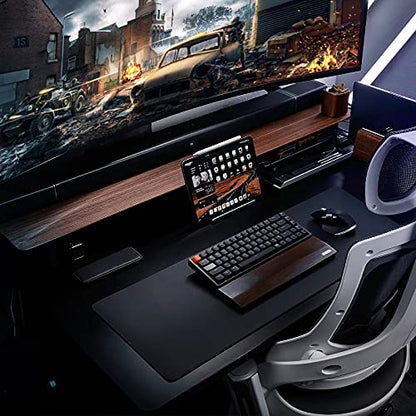 ETZ Extended Gaming Mouse Pad, 31.5 x 11.8 inch Large Black Desk Mat | Stitched Edges, Non-Slip Natural Rubber Base, Washable Surface, Keyboard Support, Home Office Accessory, Durable, 3mm Thick - color: Black