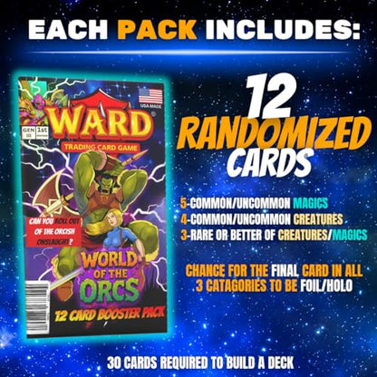 – Starter Bundle - World of the Orcs (Gen 3) – 12-Card Booster Pack – 3 Pack Bundle