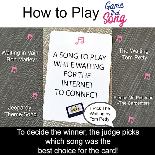 Game That Song 80's Mix Expansion - 50 New Cards - Music Card Game for Family, Adults, and Teens. Hilarious, Addictive, and Competitive Fun for Game Nights! - style: 80's Expansion