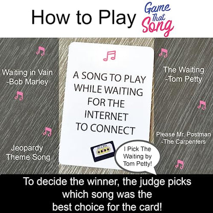 Game That Song 80's Mix Expansion - 50 New Cards - Music Card Game for Family, Adults, and Teens. Hilarious, Addictive, and Competitive Fun for Game Nights! - style: 80's Expansion