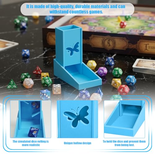 Foldable Mini Dice Tower for D&D, RPG & Tabletop Games Portable Dice Roller Design, Foldable Dice Storage Box Perfectly Fits Board Game Accessories and Gifts (style4) - style: style4