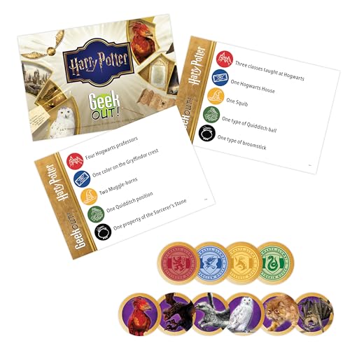 Geek Out! Harry Potter Trivia Game, Test Your Wizarding World Knowledge by Challenging Your Opponents with 600 Magical Trivia Questions/Prompts, Fun Potterhead Party Game, Officially Licensed