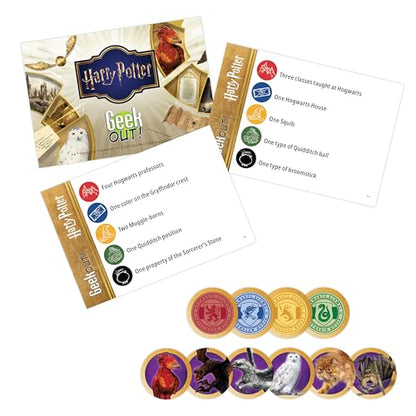 Geek Out! Harry Potter Trivia Game, Test Your Wizarding World Knowledge by Challenging Your Opponents with 600 Magical Trivia Questions/Prompts, Fun Potterhead Party Game, Officially Licensed