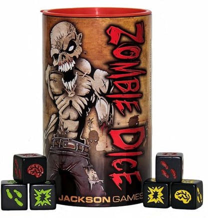 Steve Jackson Games Zombie Dice | Fast Press-Your-Luck Dice Roller with Brains and Shotguns, Quick Zombie Apocalypse Fun for 2+ Players, Ages 10+