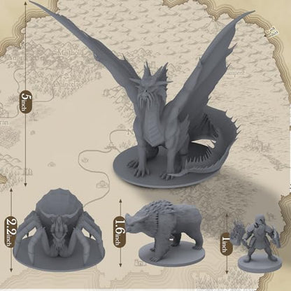 101 Unique Miniatures - Mythical Heroes Complete Edition - Suitable Size for DND