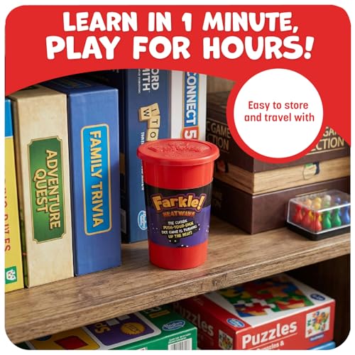Farkle Heatwave Classic Dice Game for Kids and Families Ages 6+ Travel Size Group Party Games for 2+ Players - Gift for Teens and Adults by Continuum