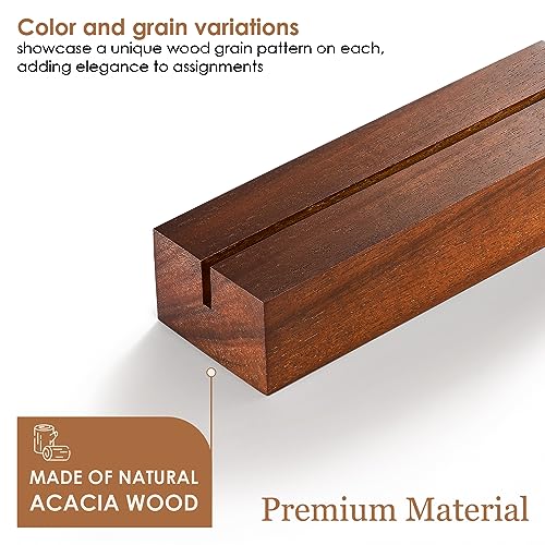 Tidita 20 pcs Acacia Wood Place Card Holder - Wooden Acrylic Sign Holder Table Decor - Picture Display Stands, Centerpieces Table Number Signs for Shop Cafe Holiday Decoration Wedding Party Events