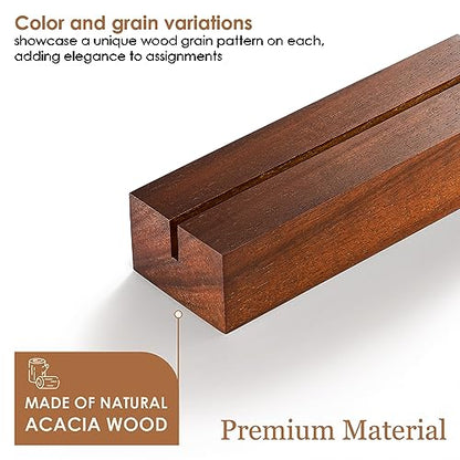 Tidita 20 pcs Acacia Wood Place Card Holder - Wooden Acrylic Sign Holder Table Decor - Picture Display Stands, Centerpieces Table Number Signs for Shop Cafe Holiday Decoration Wedding Party Events