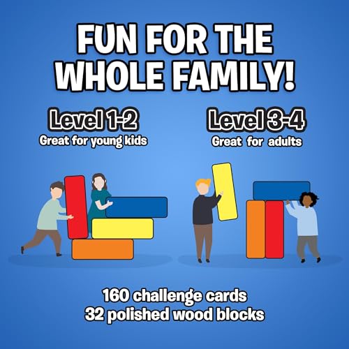 The Uzzle Stack Royale Board Game, Fast & Fun Family Board Game for Children & Adults, Color Block Puzzles Games for Ages 4+ - style: Stack Royale