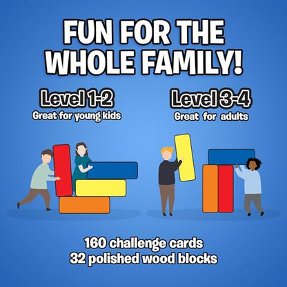 The Uzzle Stack Royale Board Game, Fast & Fun Family Board Game for Children & Adults, Color Block Puzzles Games for Ages 4+ - style: Stack Royale