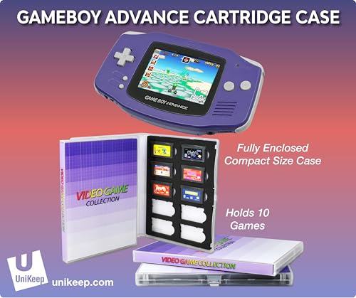 UniKeep Game Cartridge Storage Case for Nintendo Gameboy Advance - Holds 10 Games - color: purple