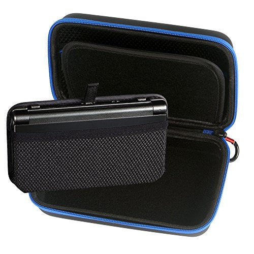 Smatree Hard Shell Carrying Case for Nintendo New 3DS/2DS XL, Travel Storage Case for New Nintendo 3DS/2DS Console and Charger - Black/Blue - color: Blue