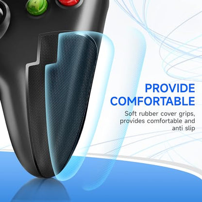 EasySMX Wired Gaming Controller,PC Game Controller Joystick with Dual-Vibration Turbo and Trigger Buttons for Windows PC/ PS3/ Android TV Box/Tesla