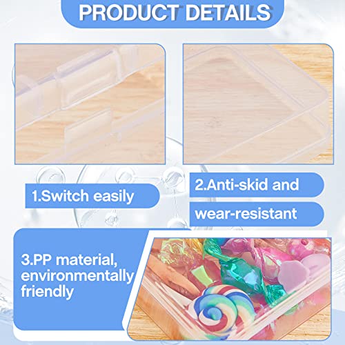 Taiyin 20 Pcs Clear Board Game Tokens Storage Containers Trays Clear Plastic Beads Storage Containers Box Assorted Sizes Storage Boxes Game Components with Lids Pieces, Dice, Tokens, Beads