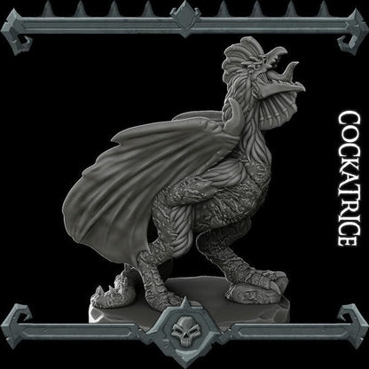 Gorgonbeak The Petrifier | Cockatrice | Monstrosity Miniature for Tabletop Games Like D&D and War Gaming Large - size: Large