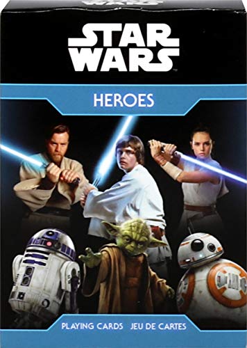 Aquarius Star Wars Playing Cards - Light Side Heroes Themed Deck of Cards for Your Favorite Card Games - Officially Licensed Star Wars Merchandise and Collectibles - Poker Size with Linen Finish - style: Light Side Heroes