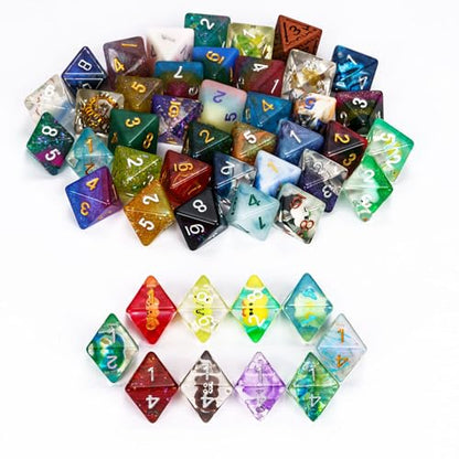10 Pack of D8 Polyhedral Dice Set - Random Color 8 Sided Dice for D&D, DND, RPG, Table Games - color: 10pcs D8 Random Color